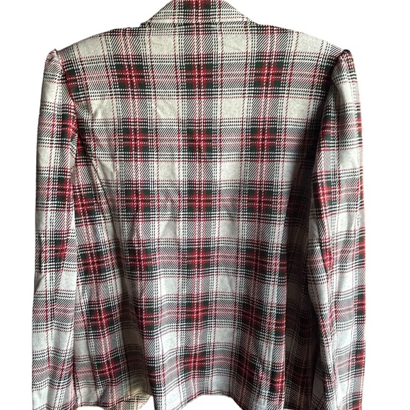 Tommy Hilfiger Size Large Red/gray/white Plaid Open Jacket, with pockets - Picture 4 of 6